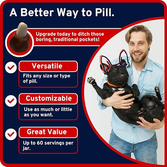 Maddie's American Pet Products Easy Pill Ultra Dog Treat Wrap - Hypoallergenic Pill Concealing Pocket, Pouch or Wrap Treat - Chicken Free Allergy Friendly Formula