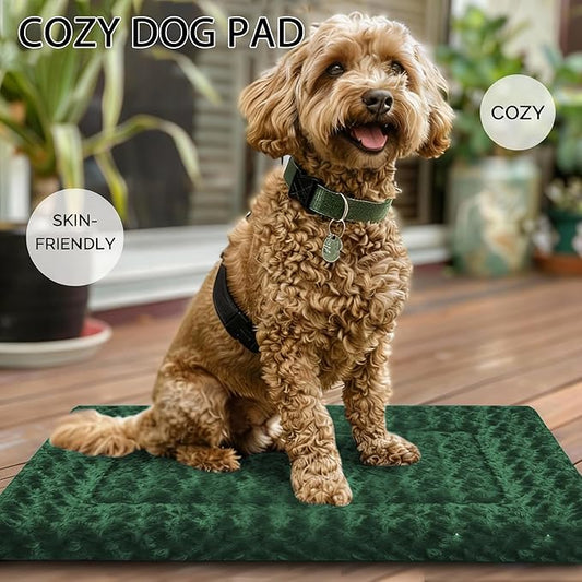 Dog Bed Mat - Dog Crate Pad - Reversible Dog Mat for Pet Comfort - Soft Bed Pads with Dual-Sided Design for All Seasons - Durable, Machine Washable Mat for Crates, Travel, and Home