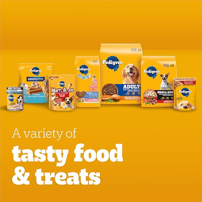 Pedigree High Protein Dog Food, Adult Wet Dog Food Pouches, Chicken & Turkey, 3.5 oz. Pouches, 16 Count