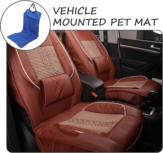 Alipis Pet Car Seat Cover Waterproof Oxford Cloth 106x49 Cm Sturdy Automotive Pet Supplies Car Seat Protector Pad for Dogs Travel Cushion Blue