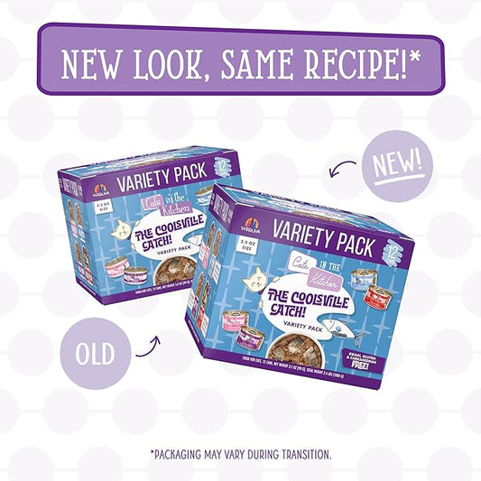 Weruva Cats in The Kitchen, The Coolsville Catch! Variety Pack, 6oz Can (Pack of 12)