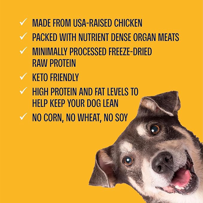 Muenster Freeze Dried Chicken Meatball Dog Treats (4oz) - Grain Free, Made in USA