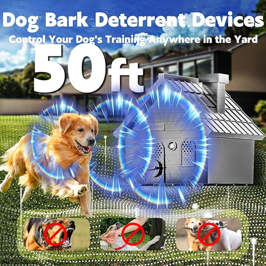 Mimo Style Anti Barking Device for Dogs, Ultrasonic Dog Bark Deterrent Devices, Dog Barking Silencer up to 50 FT, Dog Barking Control Device, Bark Box Indoor Outdoor Use(Black)