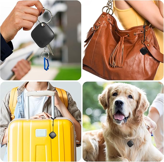 AURTEC Smart Air Tracker for Pets, Vehicles, Keys & Luggage - Compatible with Apple Find My App (iOS Only), Real-Time Global Location Tracking, Long Battery Life, Geo-Fencing,2 Pack