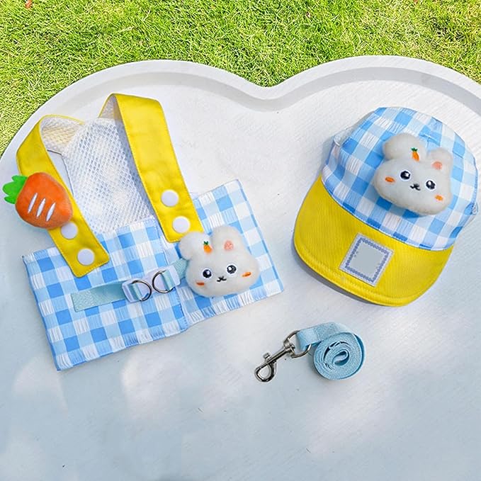 Genérico Pet Harness, Pet Accessories with Hat | Dog Harness with Rope Set - for Puppies Daily Outdoor Activities Including Shopping Running and Hiking