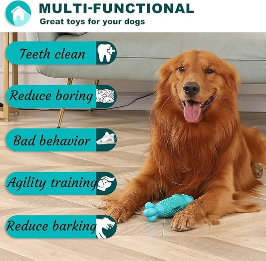 BoYoYo Interactive Dog Puzzle Toy for Smart, Squeaky Indestructible Dog Toys for Aggressive Chewers, Pet Supplies