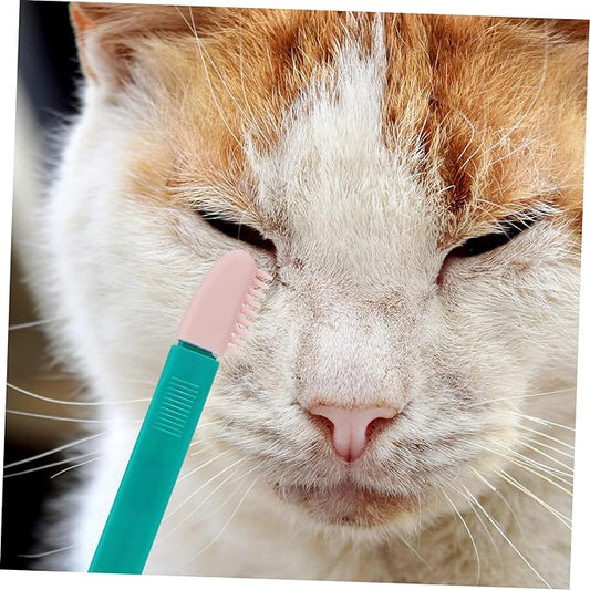 Yardwe 4pcs Cat Grooming Comb Lightweight Kitten Cleaning Brush for Tear Stains Dead Hair Ergonomic Design for Easy Combing Suitable for Long Haired Cats