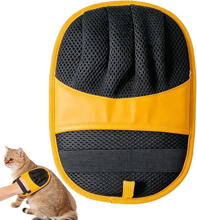 Pet Hair Remover Glove - Electrostatic Five Finger Grooming Tool | Washable Cat & Dog Hair Removal Glove for Couch, Carpet, Furniture, Laundry, Clothes, Puppy, Kitten, Shower, Shedding, Pet Grooming
