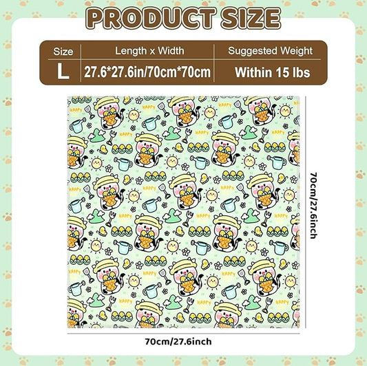 27.6" Cat Grooming Wrap for Cutting Nails, Corn Pattern Self-Adherent Fabric Wrap for Cats, Anti-Scratch Anti-Escape Multifunctional Cat Swaddle Tool for Teeth Brushing, Ear Cleaning