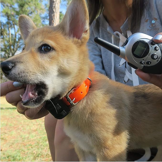 PetSpy M86-2 Dog Training Shock Collar for 2 Dogs, 1100 Yards, Medium to Large Dogs, with Vibration, Electric Shock and Beep, Waterproof, Remote Trainer (Grey)