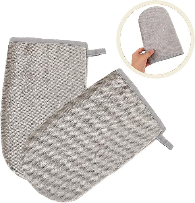 BESPORTBLE 2pcs Electrostatic Pet Hair Removal Glove Double-Sided Grooming Mitt for Dogs Cats Efficient Static Hair Remover for Furniture Clothes Carpets Car Seats Comfortable Wearable Design