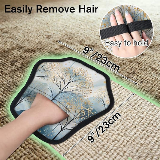 Rustic Forest Electrostatic Pet Hair Removal Glove for Cats & Dogs - Reusable Grooming Mitt for Couch, Carpet, Car Seat & Laundry - Large 9x9 Inch