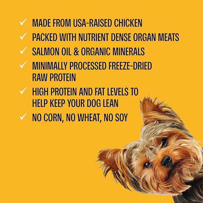 Muenster Freeze Dried Chicken Bites - Dog Food, Treat, Mixer or Topper (20oz) - Grain Free.