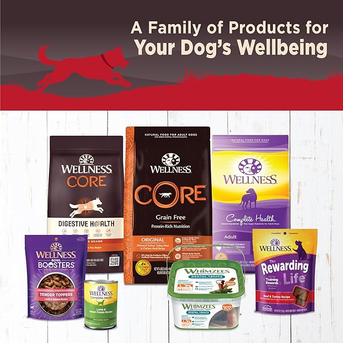Wellness CORE Natural Wet Grain Free Canned Dog Food, Beef, Venison & Lamb, 12.5-Ounce Can (Pack of 12)