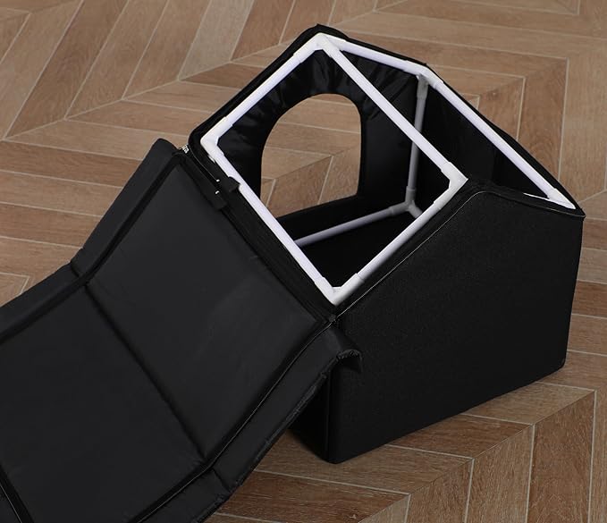 Outdoor Cat House Cat House for Outdoor and Indoor Use - Waterproof Shelter for Cats, Dogs, and Feral Animals (Black cat House, Medium)