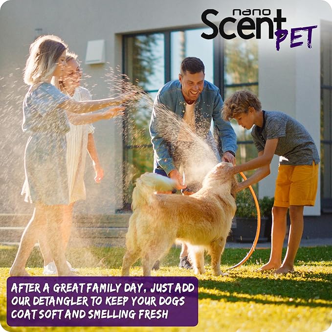 Pet Fur Detangler and Conditioner, Leave-in Conditioner with Long-Lasting Nano Scent for Effortless Grooming and Freshness, Spray After a Bath, Swim, Rain or Snow, Works All Day (200mL)