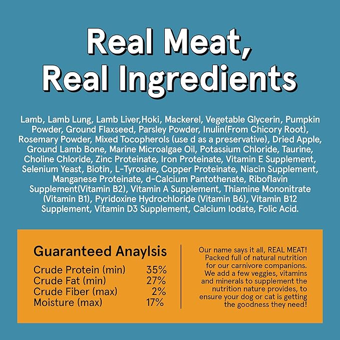 TRMC Real Meat Grain Free All Natural Dog & Cat Foods (Lamb & Fish, 14oz)