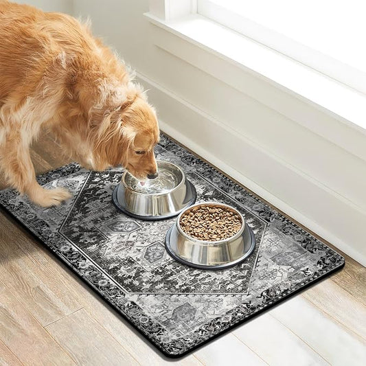 Dog Food Mats for Floors, Absorbent Dog Bowl Mat for Food and Water Dispenser Mat, Quick Dry Cat Food Mat Pet Supplies
