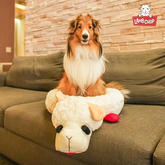 Multipet Lamb Chop Dog Bed - Ultra Plush Polyester w/ Removable Soft Foam & Non-Skid Bottom - Gentle Machine Washable - Durable Dog Bed for All Dogs (27", White)