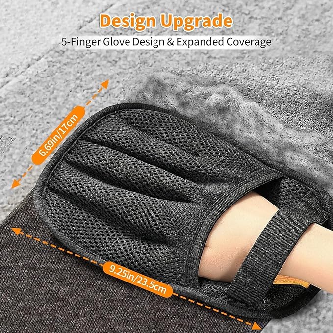 Pet Hair Removal Glove for Cats & Dogs, electrostatic, Five-Finger Electrostatic Pet Hair Gloves, Reusable Pet Hair Remover Tool, Magic Brush pet Hair Remover pet Hair Removal mitt