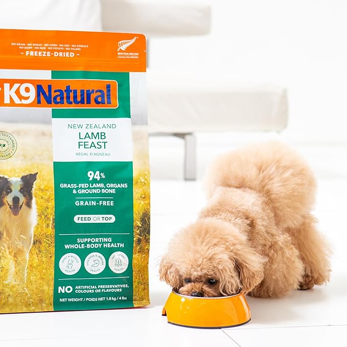K9 Natural - Grain Free Freeze Dried Dog Food - Lamb, 4lb