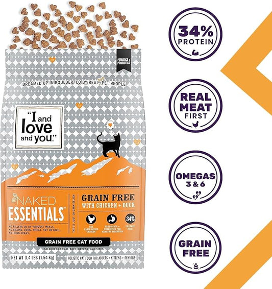 "I And Love And You" Naked Essentials Chicken & Duck + Original Cat Can Variety Pack