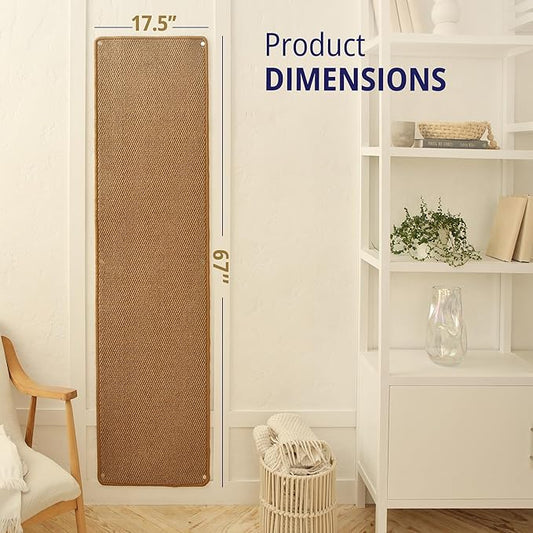 Cat Wall Climbing Carpet - Cat Wall Climber 67" x 17.5" with Fixed Nails – Scratching Rug Wall Scratchers for Indoor Cats | Climbing Wall Carpet | Scratching Mat.