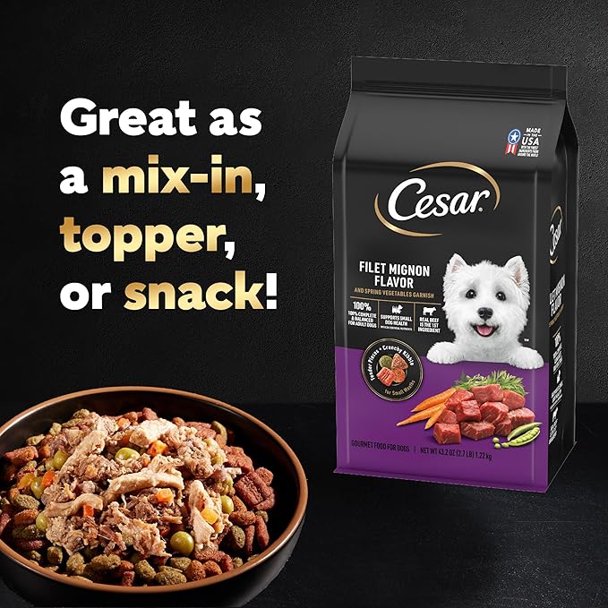 Cesar Simply Crafted Chicken, Carrots, Potatoes, & Peas Wet Dog Food Complement, 8.82 oz. Pouch (6 Count)