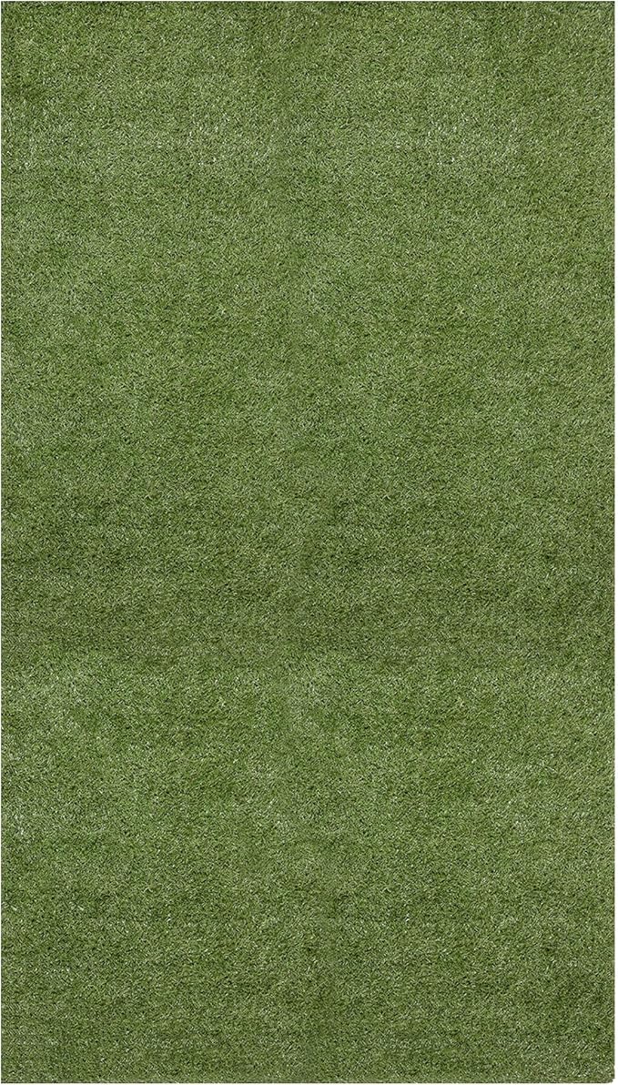 Sweet Home Stores Lifelike Artificial Grass Runner Rug 4x7 Indoor/Outdoor with Drainage Holes, Customizable Thick High Pile for Backyards, Patio, Bedroom Rug, 4' x 6'6"
