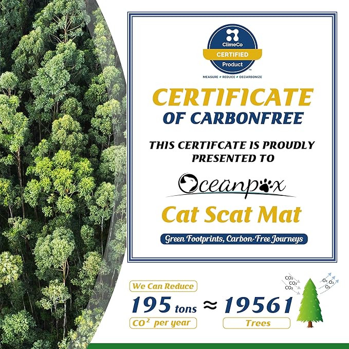2 Pack 6.5ft Cat Scat Mat with Soft Spikes, 13ft Humane Indoor/Outdoor Cat Deterrent Strips for Garden Borders, Countertops & Furniture, 78" x 11" Each