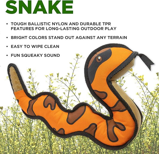 Plush Dog Toys | Snake Stuffed Animal Squeaky Toy for Dogs | Outdoor Pet Toy Built for Adventure