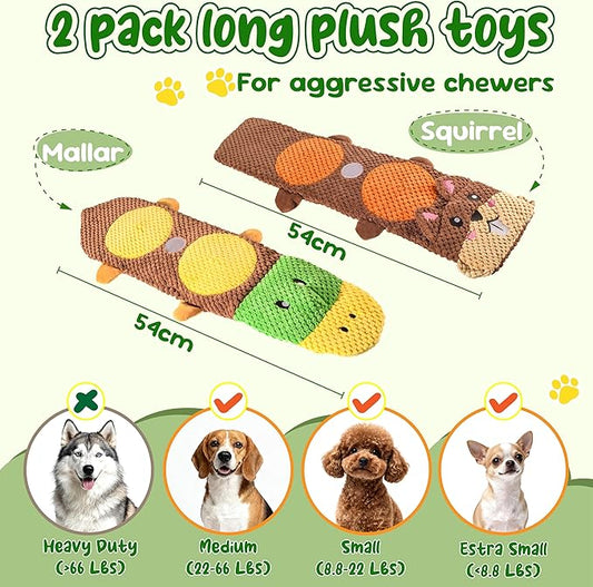 Dog Toys for Aggressive Chewers: 2 Pack Interactive Dog Toys for Boredom and Teething, Snuffle Mat for Dogs Squeaky Chew Toy for Small, Medium Breed to Keep Them Busy
