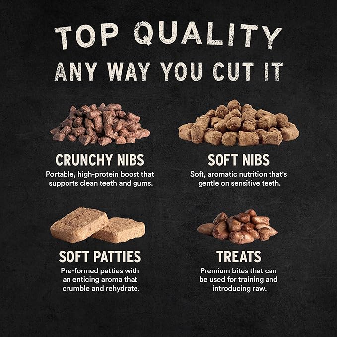 Vital Essentials Freeze Dried Cat Food, Raw Pork Soft Nibs | Complete Meal or Topper | 99% Pork, Organs & Bone | Limited Ingredient, High Protein, Grain Free Dry Cat Food | 12 oz Bag