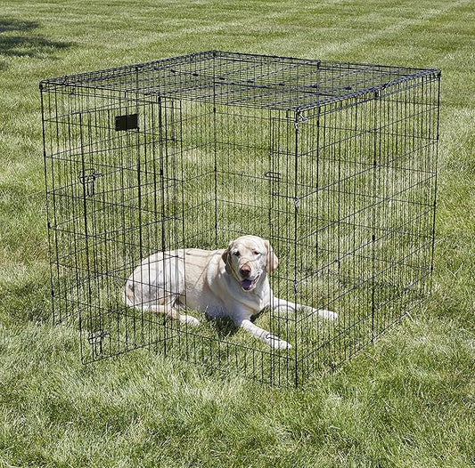 MidWest Homes for Pets Dog Exercise Pen Wire Mesh Sunscreen Top for Dog Pens and Playpens, Rust Resistant, Black E-Coated, Hardware Included, 540-WM