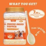 Wellix Dog & Cat Food Topper - Salmon Roe Treats Freeze Dried Egg Yolk & Chicken Flavor Low Calorie - Antioxidant and Skin & Coat Support - Healthy Cat Treats for Indoor Cats
