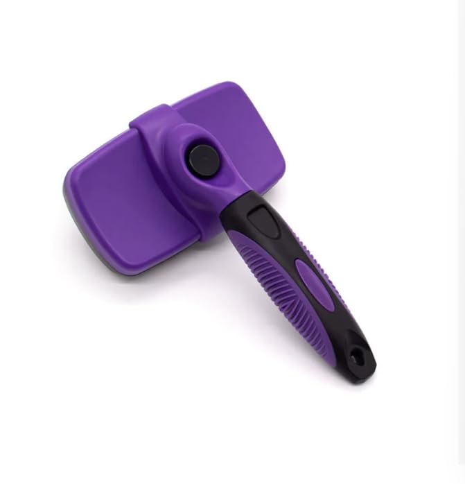 Pet Cat and Dog Supplies - Cat Hair Brush (purple, Large 18cmx12.5cm)