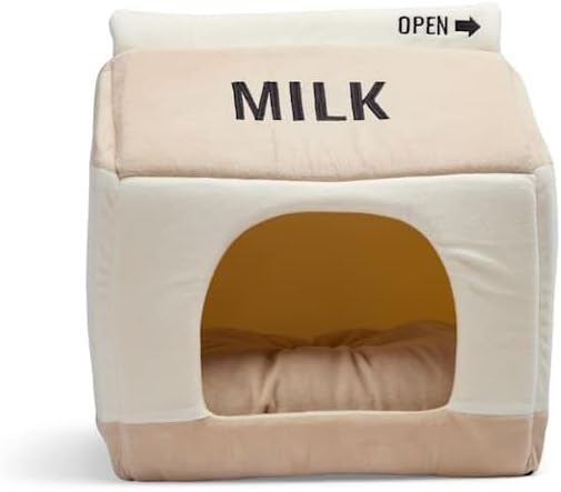 EveryYay by Petco Milk Carton Hooded Cat Bed 14" L X 14" W X 16" H