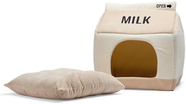 EveryYay by Petco Milk Carton Hooded Cat Bed 14" L X 14" W X 16" H