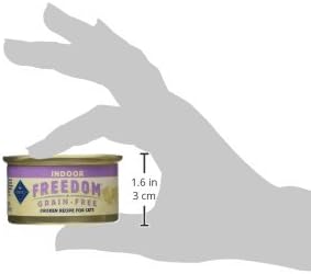 Blue Buffalo Freedom Grain-Free Adult Wet Cat Food, Complete & Balanced Nutrition for Indoor Cats, Made with Natural Ingredients, Chicken Recipe, 3-oz. Cans (24 Count)