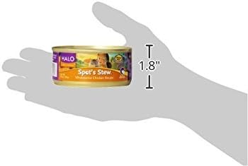 Halo Grain Free Soft Pate, Adult Cat Wet Food, Chicken in Broth Recipe, 5.5 oz, Case of 12