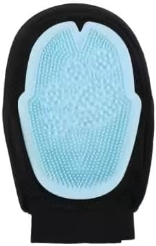 Pet Grooming Gloves for Dogs & Cats – Double Sided Deshedding Glove, Hair Remover & Massage Brush for Shedding Fur (Light Blue)