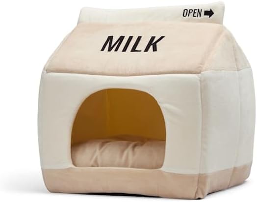 EveryYay by Petco Milk Carton Hooded Cat Bed 14" L X 14" W X 16" H