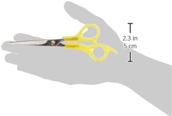 TAMSCO Neon Plastic Handle Shear 5.5-Inch Plastic Stainless Steel Body Finger Rest Plastic Handle5.5-Inch