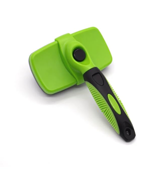 Pet Cat and Dog Supplies - Cat Hair Brush (green, Large 18cmx12.5cm)