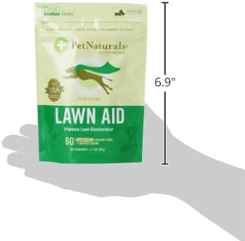 Pet Naturals Lawn Aid Dog Urine Neutralizer for Lawn - 60 Chicken-Flavored Chews - Healthy Dog Treats for PH Balance in Urine Maintain Green Grass and Support Bladder & Urinary Tract Healthâ€‹