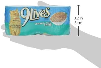9 Lives Cat Food Chicken and Tuna Dinner, 4 ct, 5.5 oz