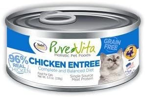 PureVita Grain Free Chicken & Chicken Liver Canned Cat Food 12/5.5oz