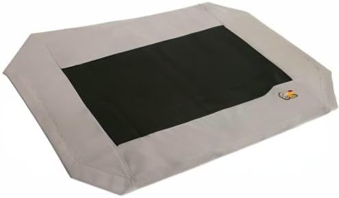 K&H Pet Products Original Pet Cot Replacement Cover (Cot Sold Separately) Taupe/Black Medium 32 X 25 Inches