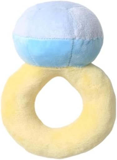 Squeaky Stuffed Engagement Rings Shape Dog Chew Toy Soft Cleaning Massage Supplies Pet Plush Rings Molar Pet Supplies (Style-B)