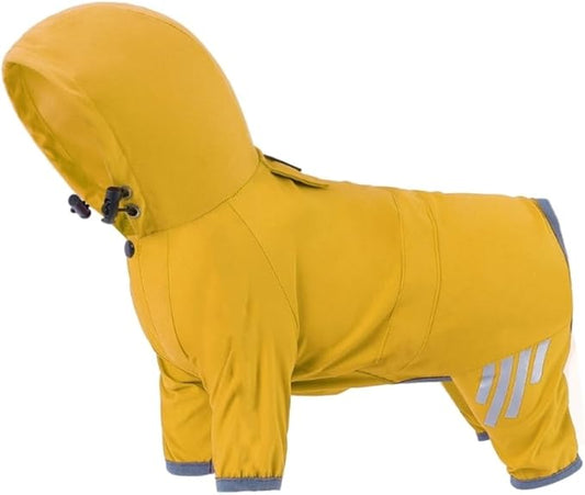 Windproof Dog Raincoats Pet Hood Raincoats Reflective Pet Jackets Dogs Supplies